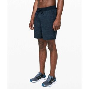 Lululemon Men's Heathered T.H.E. Short Linerless 7 Blue Navy Medium